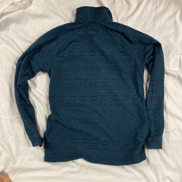 Eddie Bauer Fleece 1/2 Zip Up PullOn Baselayer Blue Women’s Small Textured - Picture 4 of 8
